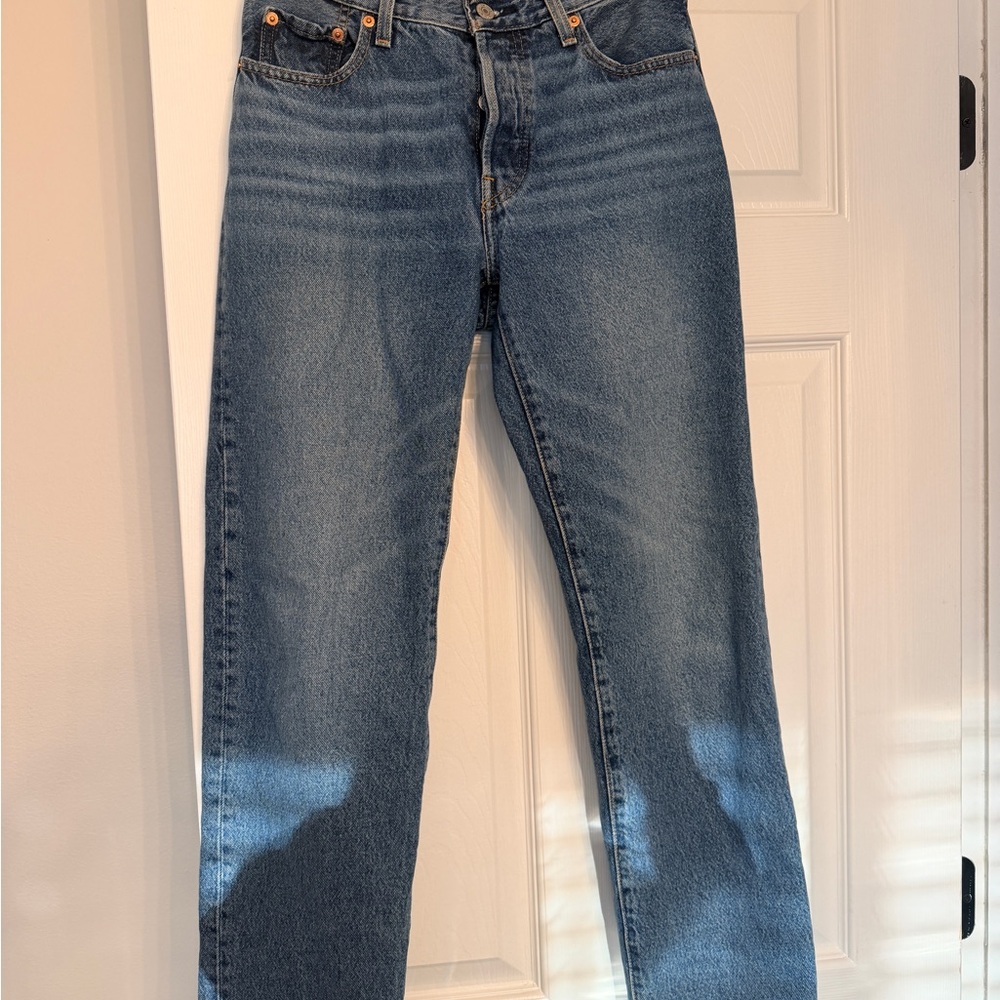 Levi's Medium Wash Straight Leg Denim Jeans